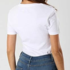 De gros ✨ Tee 👚 Shirt Femme Core Monogram Logo 7878 Blanc de Calvin Klein 🤩 -Calvin Klein Soldes Magasin calvin klein 143185 j20j207878 112 noosfw18 20180903T152426 05