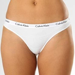 Bon marché 😀 Lot De 3 Strings Femme QD3587E Noir Blanc de Calvin Klein ❤️ -Calvin Klein Soldes Magasin calvin klein 194673 000QD3587E WZB 20190828T162306 04