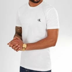 Acheter 🔔 Tee 👚 Shirt Essential 4544 Blanc de Calvin Klein 🤩