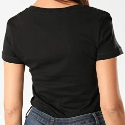 Vente flash ❤️ Tee 👕 Shirt Femme CK Embroidery 2883 Noir de Calvin Klein 🔔 -Calvin Klein Soldes Magasin calvin klein 202935 J20J212883 BAE 20191107T143544 04