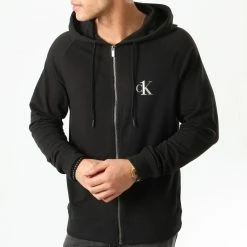 Offres ✨ Sweat Zippé Capuche Full Zip 1865E Noir de Calvin Klein 👍 -Calvin Klein Soldes Magasin calvin klein 210282 000NM1865E 001 NOOSSS20 20200130T140529 03