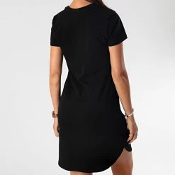 Coupon 🔔 Robe Tee 👚 Shirt Femme QS6358E Noir de Calvin Klein ✔️ -Calvin Klein Soldes Magasin calvin klein 210739 QS6358E 001 20200227T114526 04