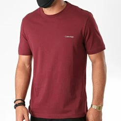 Les meilleures critiques de 😉 Tee 👕 Shirt Cotton Chest Logo 3307 Bordeaux de Calvin Klein ❤️