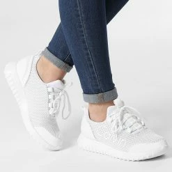 Budget 🎁 Baskets Femme Runner Lace Up Mesh 0165 Bright White de Calvin Klein 🛒 -Calvin Klein Soldes Magasin calvin klein 252029 YW0YW00165 YAF 20210607T162215 03