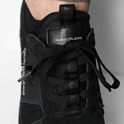 Tout neuf 🥰 Baskets Runner Sock Laceup 0040 Full Black de Calvin Klein 🧨 -Calvin Klein Soldes Magasin calvin klein 253286 YM0YM00040 BEH 20220204T153105 03
