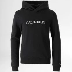 Top 10 😀 Sweat Capuche Enfant Institutional Logo 0163 Noir de Calvin Klein 💯