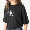 Remise 🔥 Tee 👚 Shirt Femme Monogram 6248 Noir de Calvin Klein 🔥