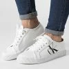 De gros ❤️ Baskets Femme Vulcanized 👟 Sneaker Lace Up 0402 Bright White de Calvin Klein 🤩