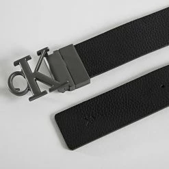 Budget ⭐ Ceinture Cuir Réversible Rounded Mono Plaque 7066 Noir Marron de Calvin Klein 👍 -Calvin Klein Soldes Magasin calvin klein 269054 K50K507066 0GP 20210604T144159 03