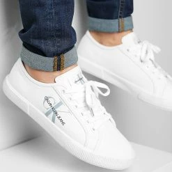 Meilleure affaire 😀 Baskets Vulcanized 0254 Bright White de Calvin Klein 🛒
