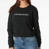 Coupon 😍 Sweat Crewneck Femme W312 Noir de Calvin Klein 😍