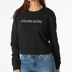 Coupon 😍 Sweat Crewneck Femme W312 Noir de Calvin Klein 😍