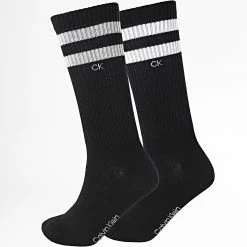 Grosses soldes 🎁 Lot De 2 Paires De Chaussettes 701218711 Noir de Calvin Klein 💯