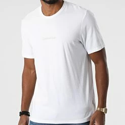 Acheter 🤩 Tee 👕 Shirt NM2170E Blanc de Calvin Klein 🛒