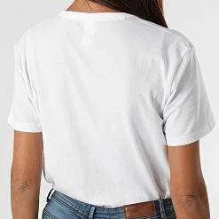 Grosses soldes 💯 Tee 👚 Shirt Femme QS6436E Blanc de Calvin Klein ✨ -Calvin Klein Soldes Magasin calvin klein 278435 QS6436E SWI 20210827T123756 04