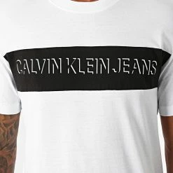 Meilleur prix 😉 Tee 👚 Shirt 9296 Blanc de Calvin Klein 😉 -Calvin Klein Soldes Magasin calvin klein 279256 J30J319296 YAF 20210818T091253 02
