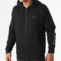 Acheter 🔥 Veste Zippée Capuche GMF1J407 Noir de Calvin Klein 🧨
