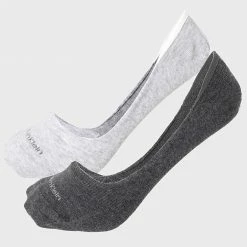 Coupon ⭐ Lot De 2 Paires De Chaussettes 701218708 Gris Chiné de Calvin Klein 👏