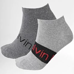 Sortie 🥰 Lot De 2 Paires De Chaussettes 701218712 Gris Chiné de Calvin Klein 🥰