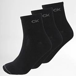 Le moins cher 🥰 Lot De 3 Paires De Chaussettes 701218719 Noir de Calvin Klein 🎉