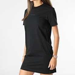 Nouveau 👍 Robe Femme A Bandes 7570 Noir de Calvin Klein 🔔 -Calvin Klein Soldes Magasin calvin klein 282063 J20J217570 BEH 20210913T160737 03