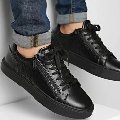 Bon marché ⭐ Baskets Low Top Lace Up 0282 Black Mono de Calvin Klein 🎉