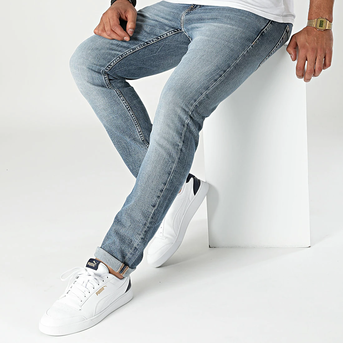 Meilleure vente 👍 Jean Slim 9015 Bleu Denim de Calvin Klein 🎁 3 Meilleure vente 👍 Jean Slim 9015 Bleu Denim de Calvin Klein 🎁 – Image 3