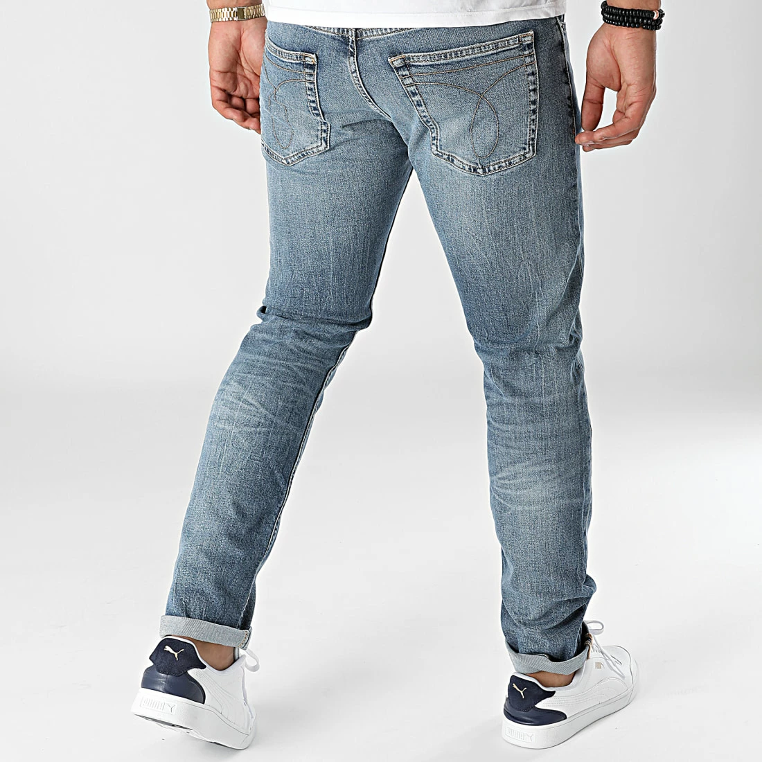 Meilleure vente 👍 Jean Slim 9015 Bleu Denim de Calvin Klein 🎁 4 Meilleure vente 👍 Jean Slim 9015 Bleu Denim de Calvin Klein 🎁 – Image 4