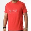 Grosses soldes 😀 Tee 👕 Shirt Multi Logo 7606 Rouge Brique de Calvin Klein ⭐