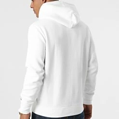 Meilleure vente 🎉 Sweat Capuche Small Box Logo 8181 Blanc de Calvin Klein ✨ -Calvin Klein Soldes Magasin calvin klein 288648 K10K108181 YAF 20211015T162856 04