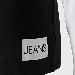 Meilleure vente ❤️ Tee 👚 Shirt Manches Longues Enfant Colour Block 1229 Blanc Noir de Calvin Klein 🛒 -Calvin Klein Soldes Magasin calvin klein 290862 IB0IB01229 BEH 20211122T104500 03