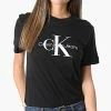 Bon marché 🤩 Tee 👕 Shirt Femme Core Monogram 9142 Noir de Calvin Klein 💯