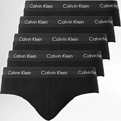 Bon marché ⭐ Lot De 5 Slips NB2876 Noir de Calvin Klein 🧨