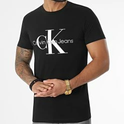 Tout neuf 😍 Tee 👚 Shirt Core Monogram 0935 Noir de Calvin Klein ✔️