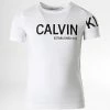 Meilleure vente 🎁 Tee 👚 Shirt Enfant Hero Logo 1107 Blanc de Calvin Klein ⭐