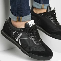 Remise 💯 Baskets Low Profile 👟 Sneaker Laceup 0026 Black de Calvin Klein ✔️