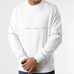 Coupon 🧨 Sweat Crewneck 9700 Blanc de Calvin Klein 😀 6 Coupon 🧨 Sweat Crewneck 9700 Blanc de Calvin Klein 😀 -Calvin Klein Soldes Magasin calvin klein 292652 J30J319700 YAF 20211210T160616 03