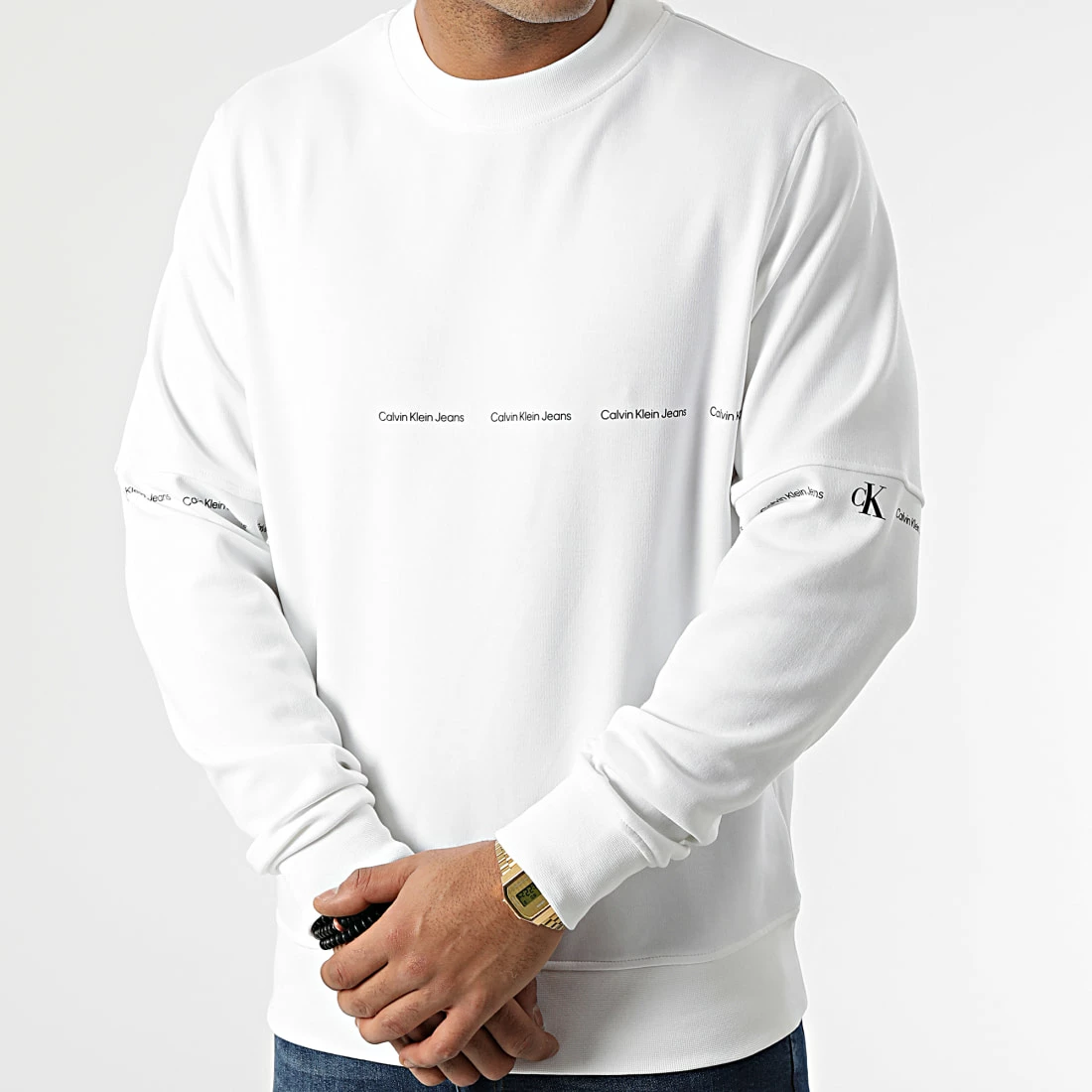 Coupon 🧨 Sweat Crewneck 9700 Blanc de Calvin Klein 😀 3 Coupon 🧨 Sweat Crewneck 9700 Blanc de Calvin Klein 😀 – Image 3
