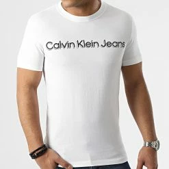 Acheter ⌛ Tee 👚 Shirt 9714 Blanc de Calvin Klein 🤩