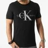 Top 10 😉 Tee 👕 Shirt 0806 Noir Argenté de Calvin Klein 🛒