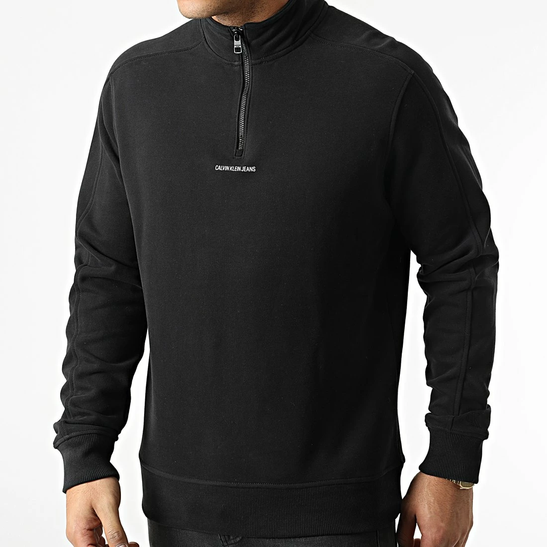 Budget ✨ Sweat A Col Zippé 9695 Noir de Calvin Klein 🎁 1 Budget ✨ Sweat A Col Zippé 9695 Noir de Calvin Klein 🎁