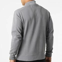 Meilleur prix 😍 Sweat A Col Zippé 9695 Gris de Calvin Klein 🎁 -Calvin Klein Soldes Magasin calvin klein 293051 J30J319695 PTP 20211129T091515 04