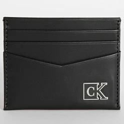 Meilleur prix 🌟 Porte-Cartes Plaque ID 8218 Noir de Calvin Klein ⭐