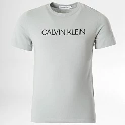 Budget 😍 Tee 👚 Shirt Enfant Institutional 0347 Gris de Calvin Klein ⌛
