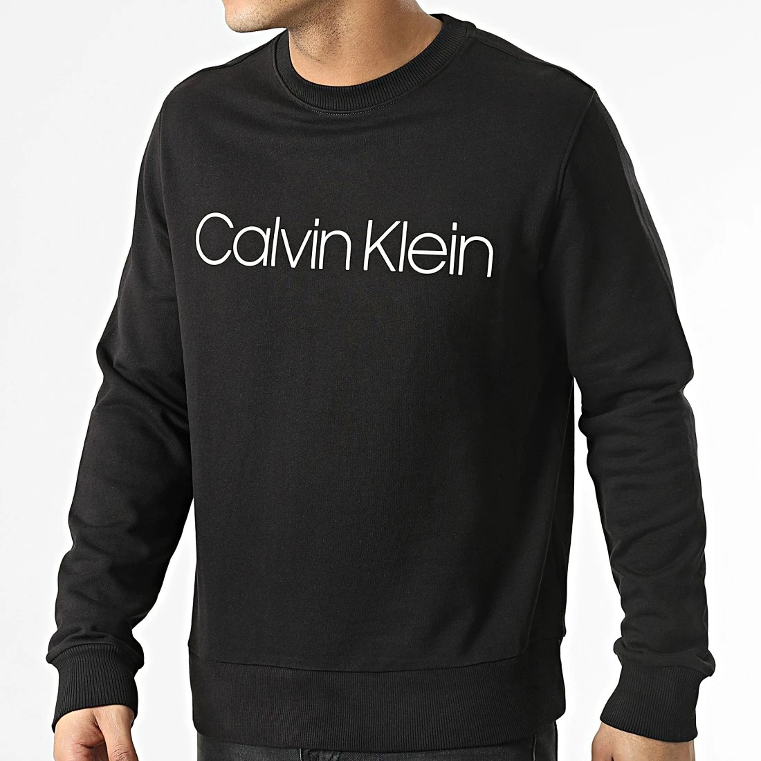 Nouveau ✔️ Sweat Crewneck Cotton Logo 4059 Noir de Calvin Klein 👏 1 Nouveau ✔️ Sweat Crewneck Cotton Logo 4059 Noir de Calvin Klein 👏