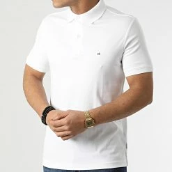 De gros 🌟 Polo Manches Courtes Liquid Touch Slim 7090 Blanc de Calvin Klein 🥰 -Calvin Klein Soldes Magasin calvin klein 295532 K10K107090 YAF 20211217T151647 03