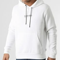 Meilleure affaire 🎉 Sweat Capuche Coordinates Logo 8057 Blanc de Calvin Klein ✔️