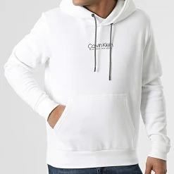 Meilleure affaire 🎉 Sweat Capuche Coordinates Logo 8057 Blanc de Calvin Klein ✔️ -Calvin Klein Soldes Magasin calvin klein 295802 K10K108057 YAF 20211217T163805 03
