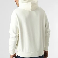 Le moins cher 👏 Sweat Capuche Comfort Debossed Logo 8058 Beige de Calvin Klein 😀 -Calvin Klein Soldes Magasin calvin klein 295805 K10K108058 YAH 20211217T163824 04