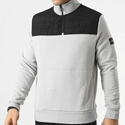 Sortie ✨ Sweat Col Zippé Technical 8063 Gris de Calvin Klein 😉